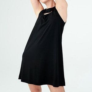 NEW Aeropostale Black Cutout Tank Dress Women Medium M Soft Knit Swing Mini